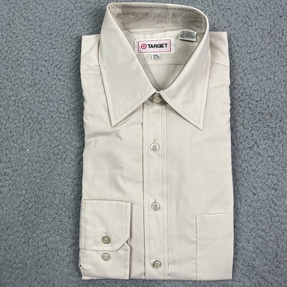 Vintage Target Long Sleeve Dress Shirt Button Up Light Blue Size 15 1/2 NOS